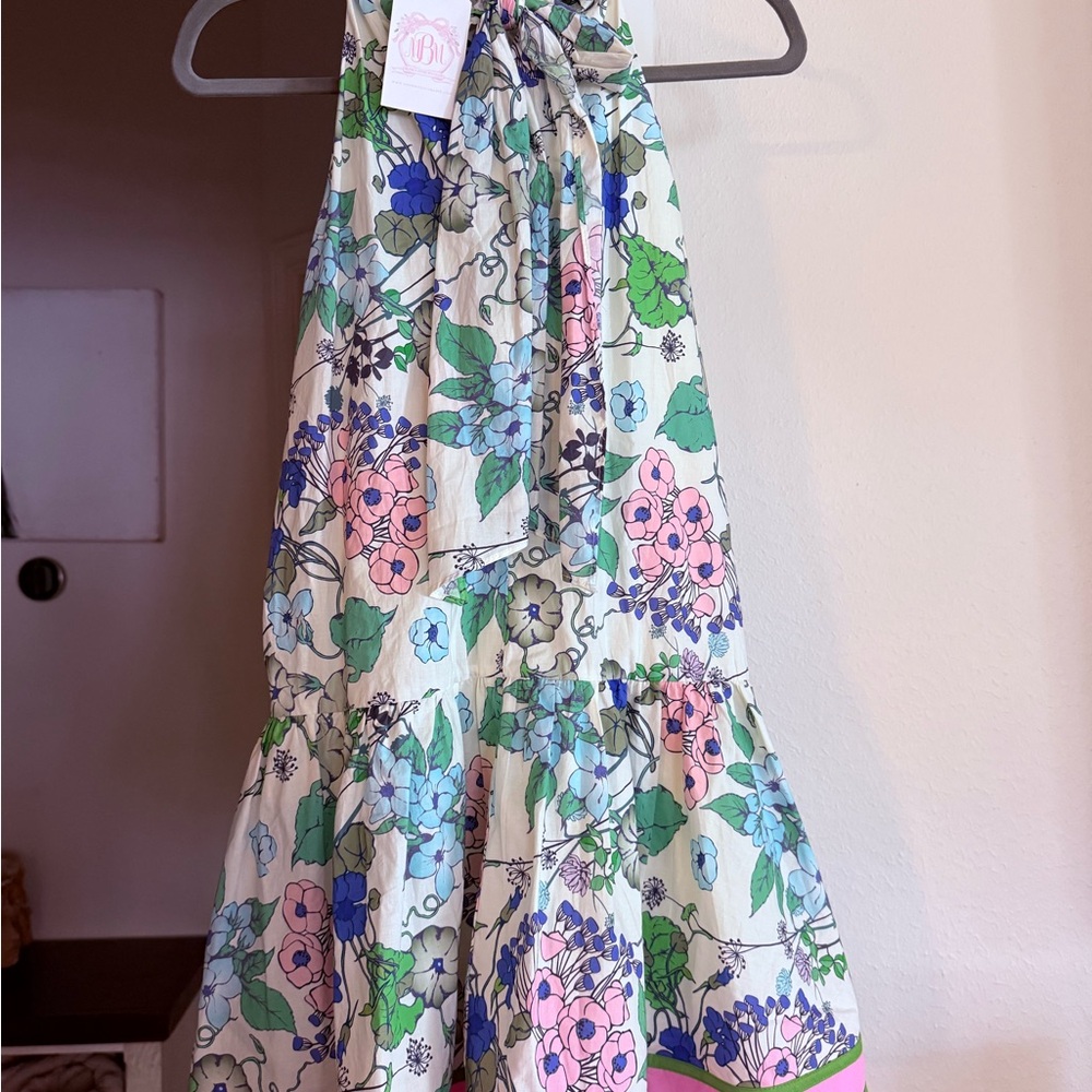 Entro Floral Mini Dress - Green, Pink, Blue